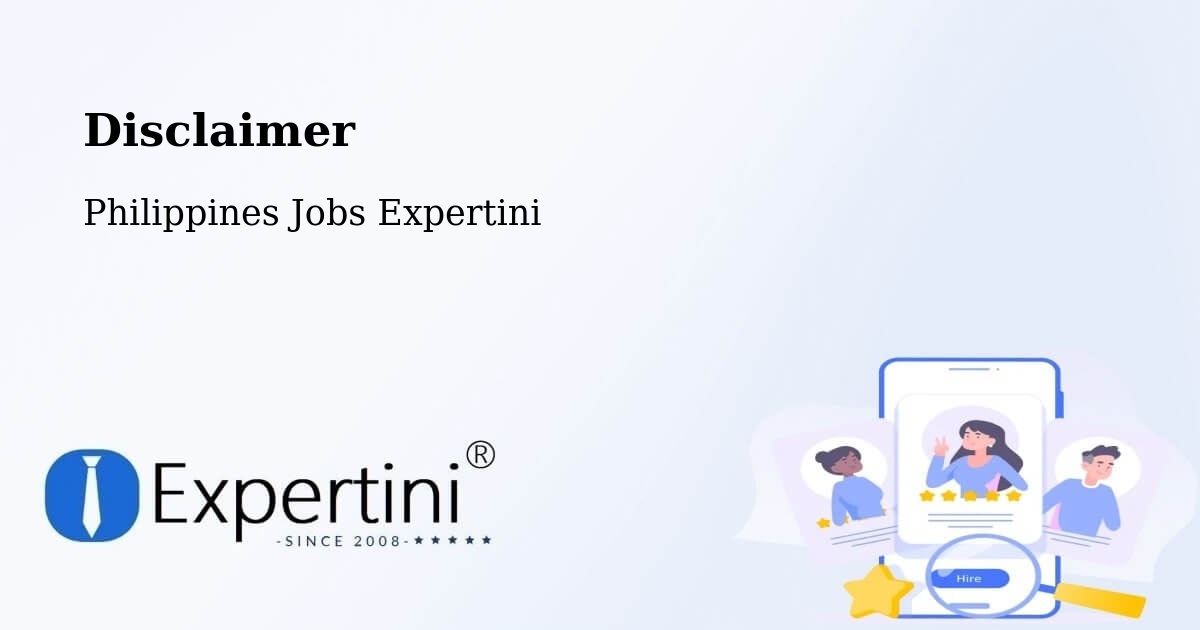 Disclaimer – Bobonan - Philippines Jobs Expertini