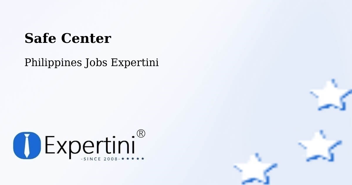 Safety Center – Bobonan - Philippines Jobs Expertini